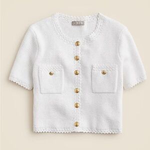 J crew Short-sleeve sweater lady jacket